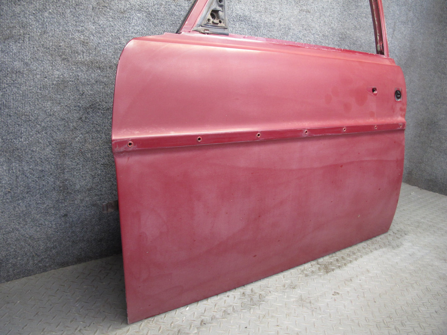 75-76 Mercedes W115 300D Sedan Front Left Driver Side Door Shell Panel RED OEM