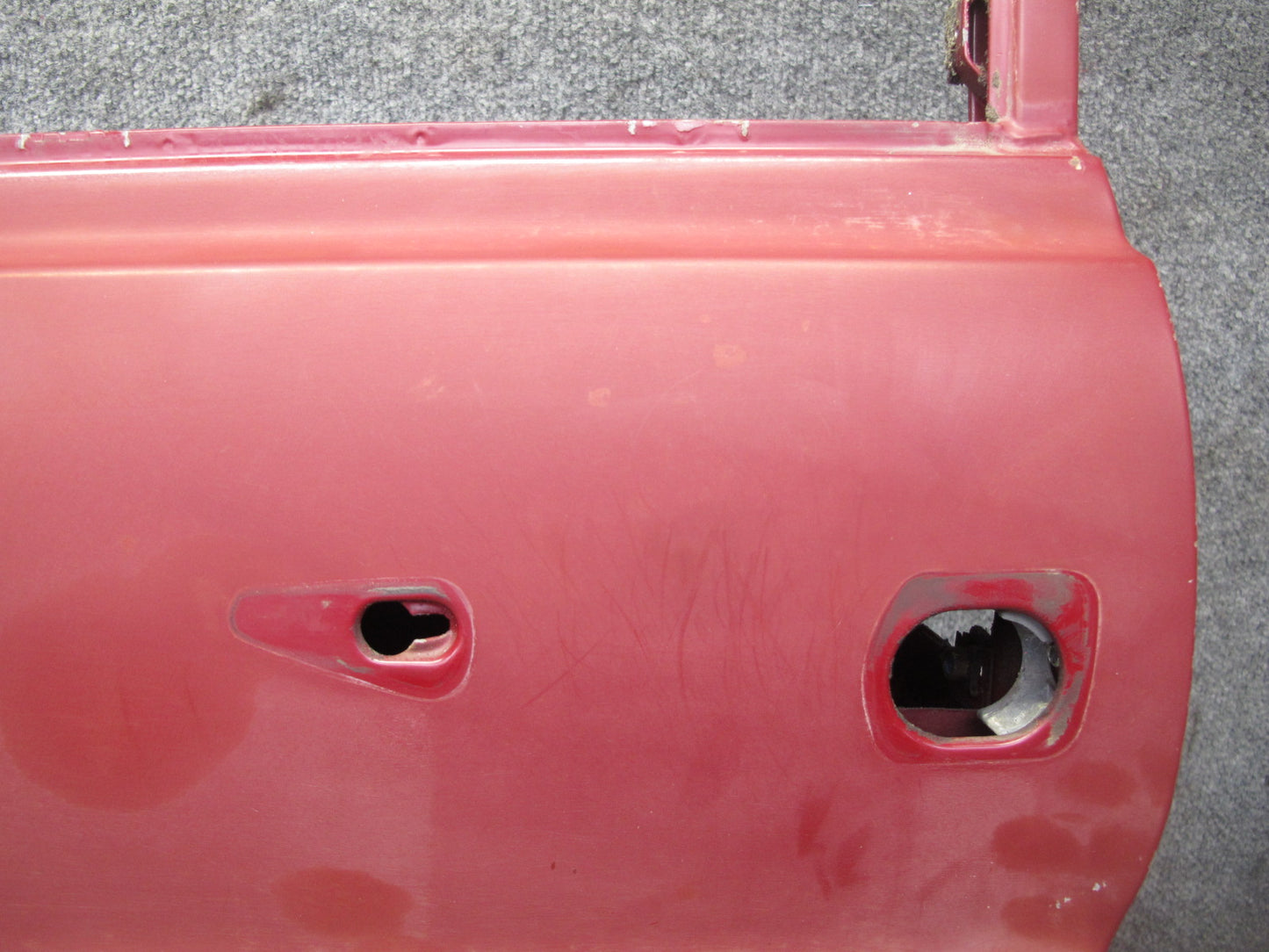 75-76 Mercedes W115 300D Sedan Front Left Driver Side Door Shell Panel RED OEM