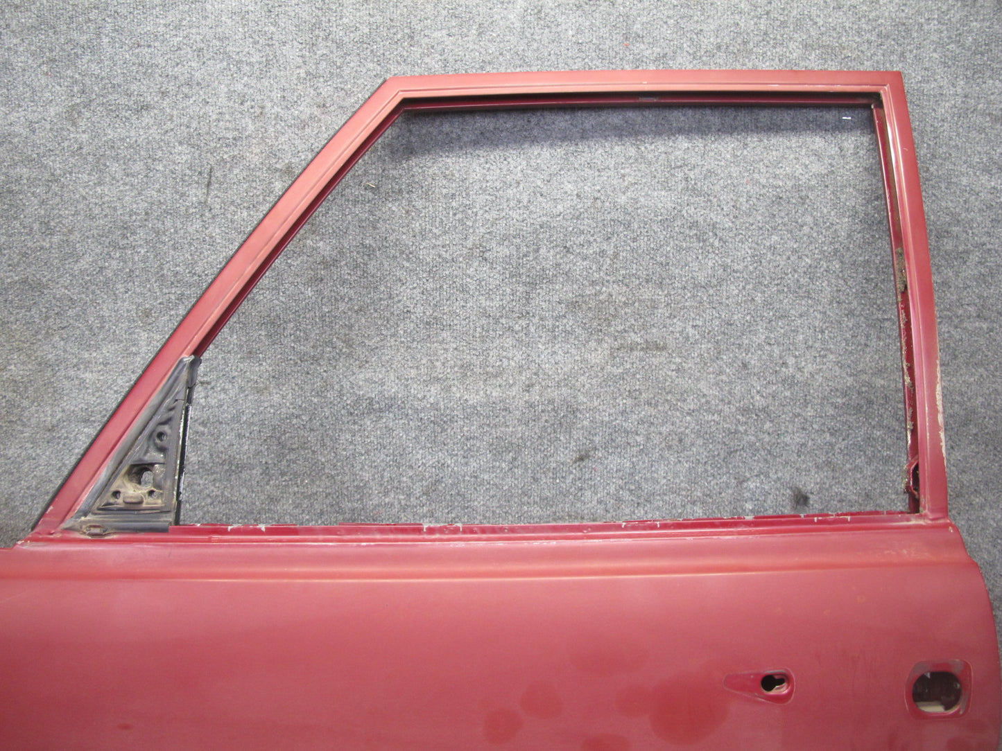 75-76 Mercedes W115 300D Sedan Front Left Driver Side Door Shell Panel RED OEM