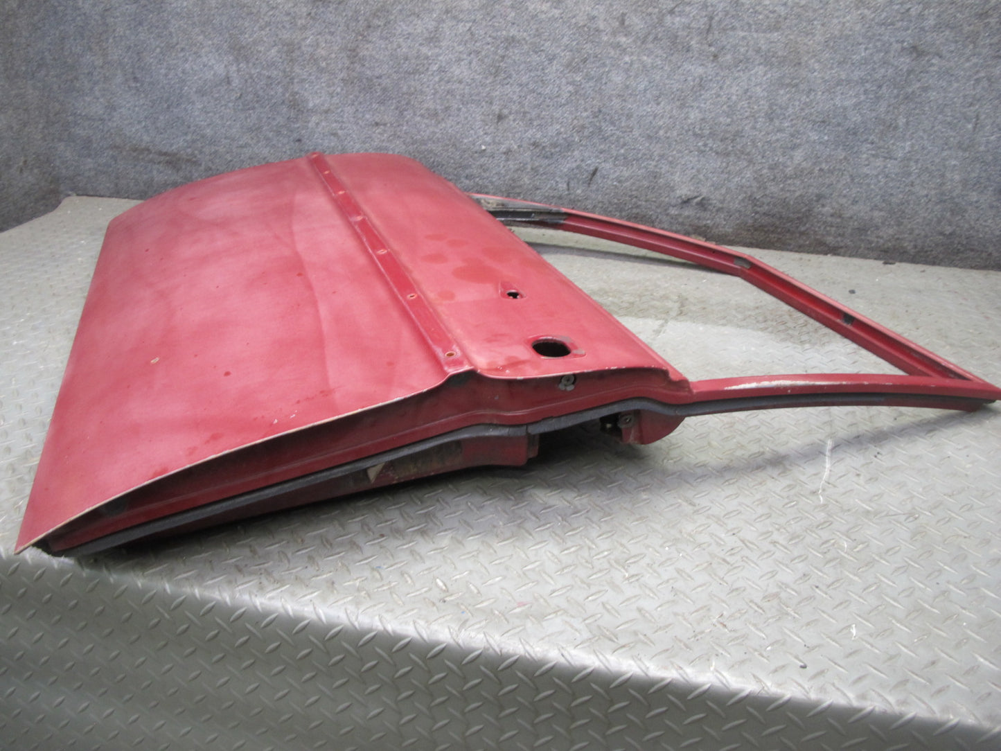 75-76 Mercedes W115 300D Sedan Front Left Driver Side Door Shell Panel RED OEM