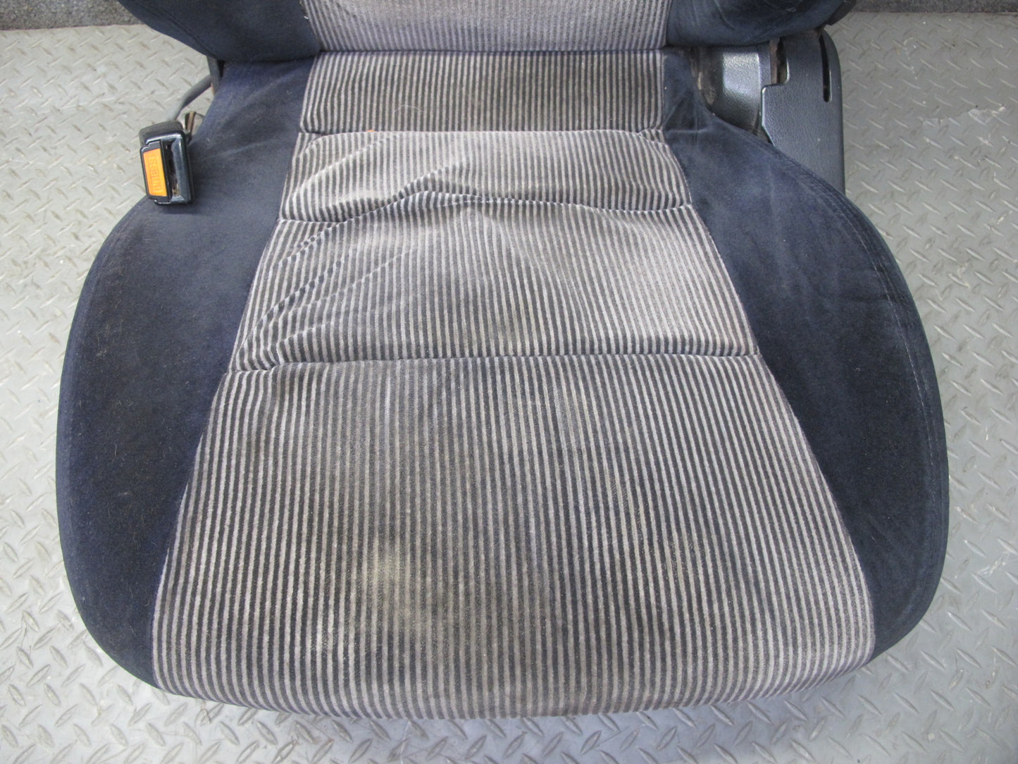 86-89 Nissan Z31 300ZX 2+0 Set of 2 Front Left & Right Cloth Seat Gray Blue OEM