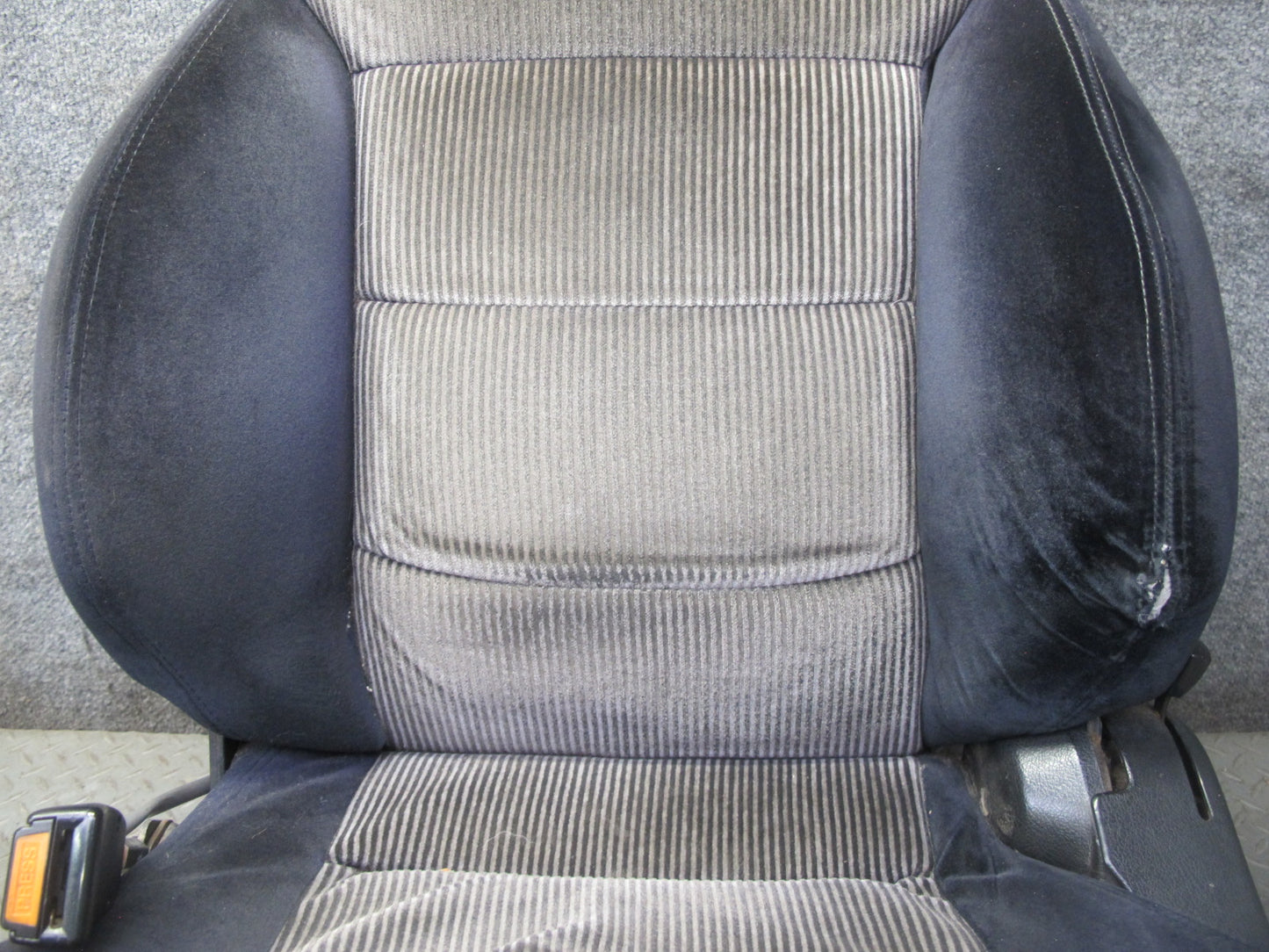 86-89 Nissan Z31 300ZX 2+0 Set of 2 Front Left & Right Cloth Seat Gray Blue OEM