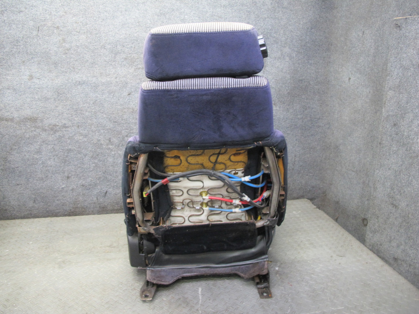 86-89 Nissan Z31 300ZX 2+0 Set of 2 Front Left & Right Cloth Seat Gray Blue OEM