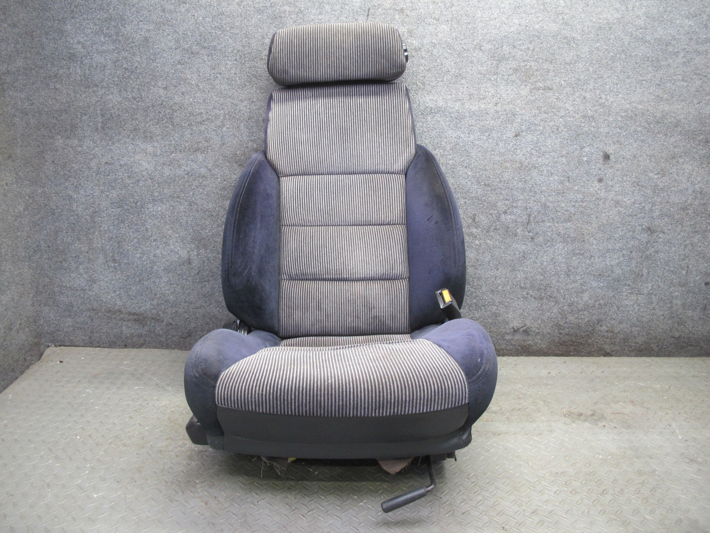 86-89 Nissan Z31 300ZX 2+0 Set of 2 Front Left & Right Cloth Seat Gray Blue OEM