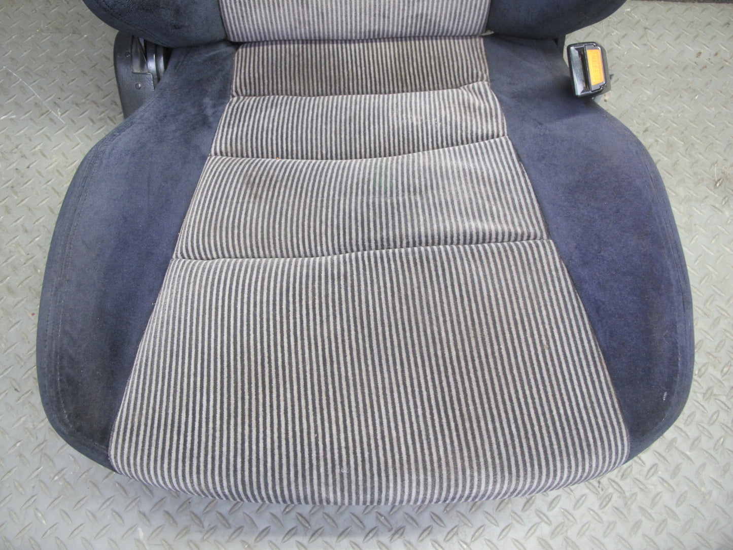 86-89 Nissan Z31 300ZX 2+0 Set of 2 Front Left & Right Cloth Seat Gray Blue OEM