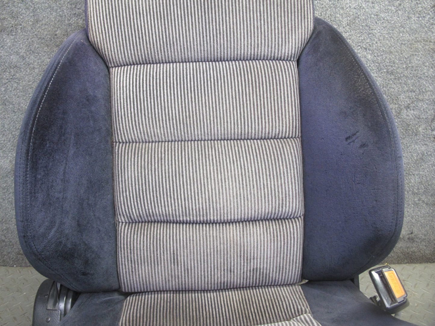 86-89 Nissan Z31 300ZX 2+0 Set of 2 Front Left & Right Cloth Seat Gray Blue OEM