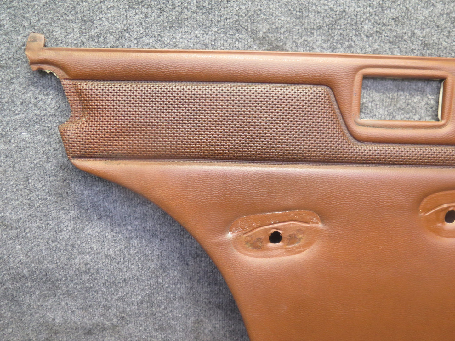 75-76 Mercedes W115 300D Rear Left Door Interior Trim Cover Panel Brown OEM