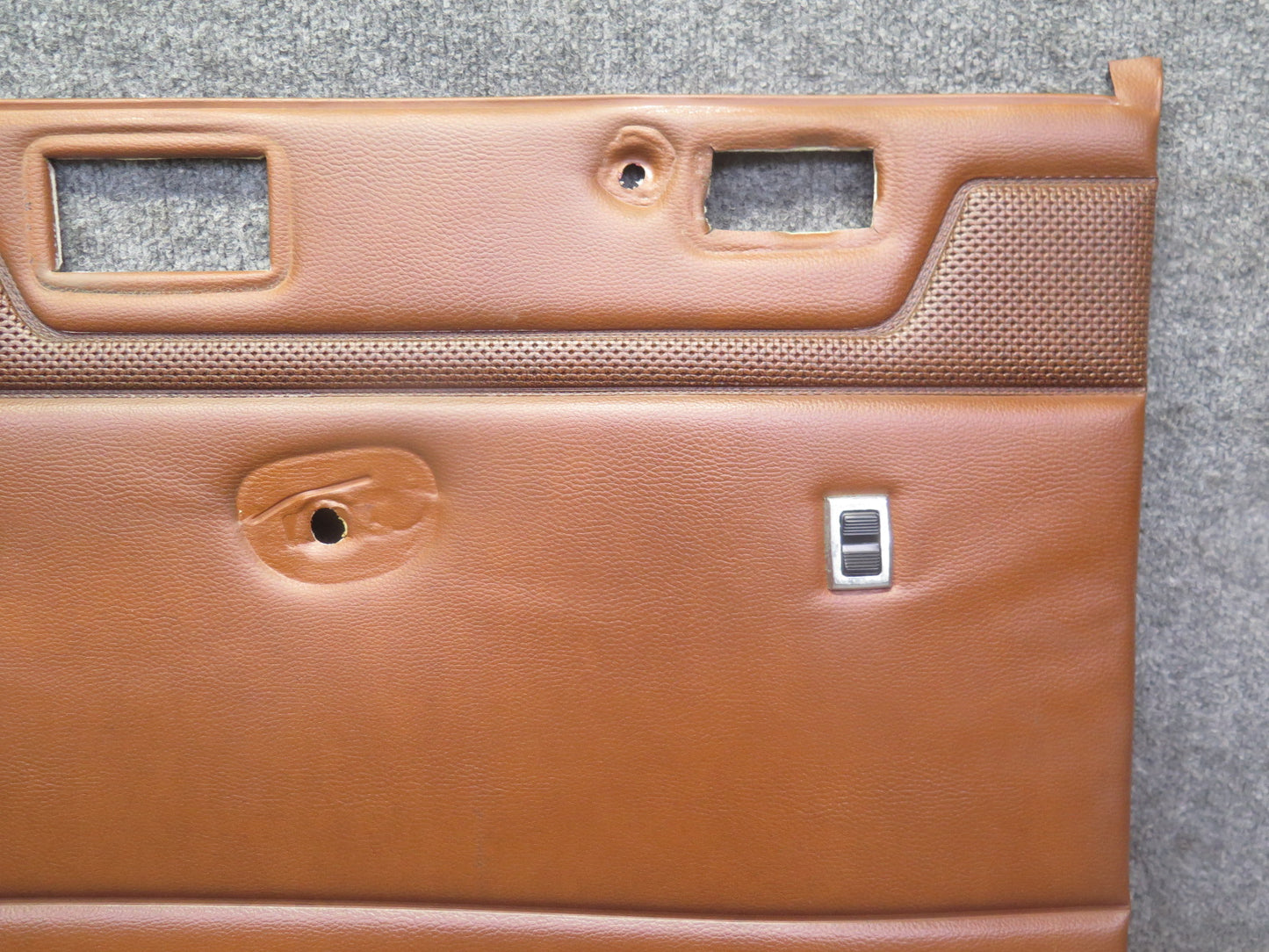 75-76 Mercedes W115 300D Rear Left Door Interior Trim Cover Panel Brown OEM