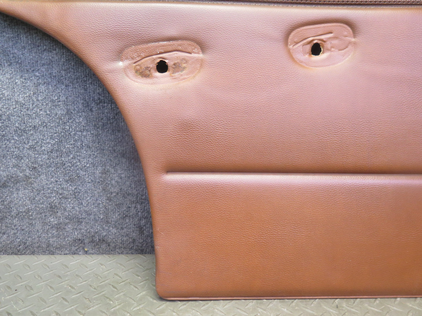 75-76 Mercedes W115 300D Rear Left Door Interior Trim Cover Panel Brown OEM