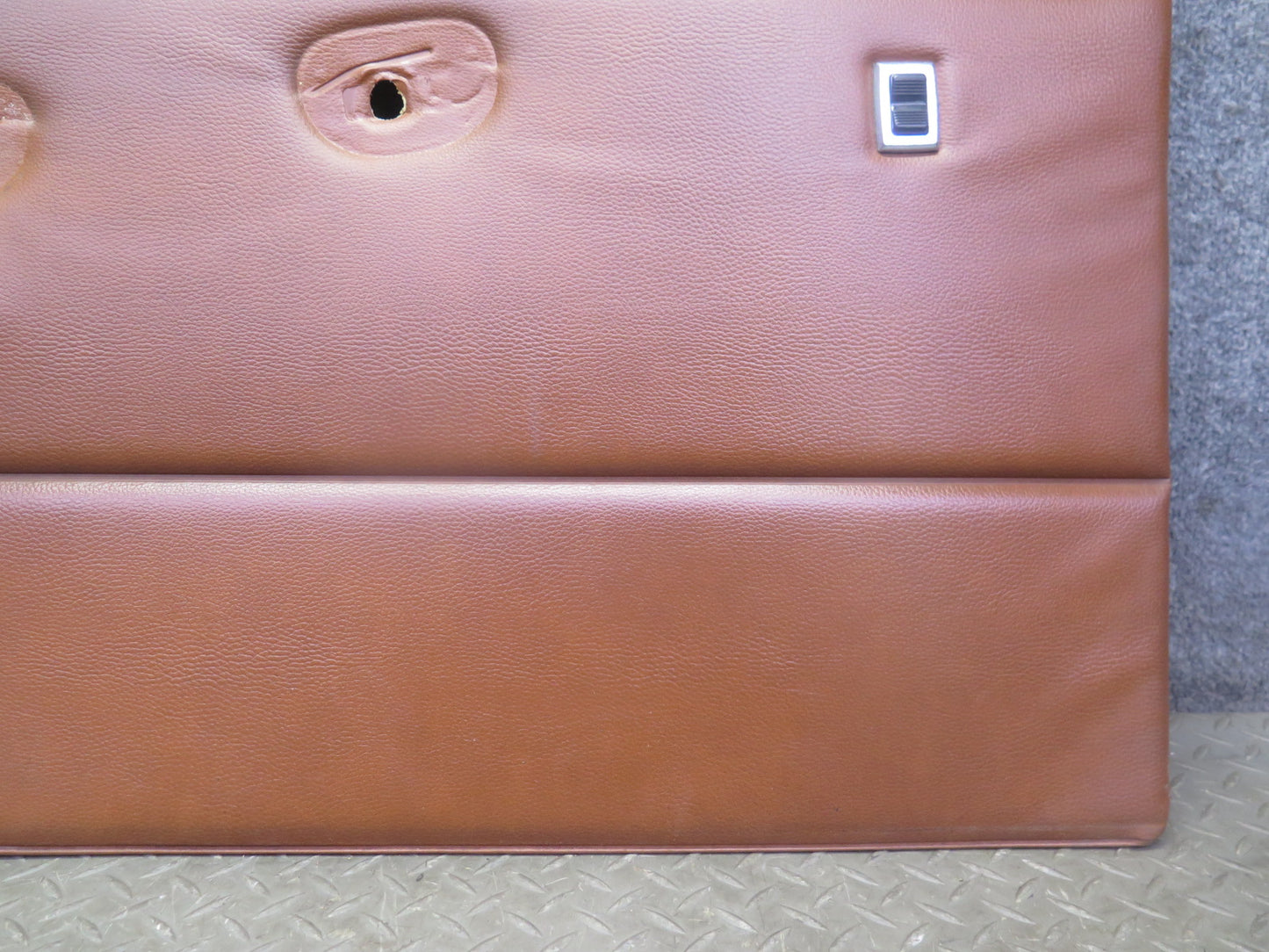75-76 Mercedes W115 300D Rear Left Door Interior Trim Cover Panel Brown OEM