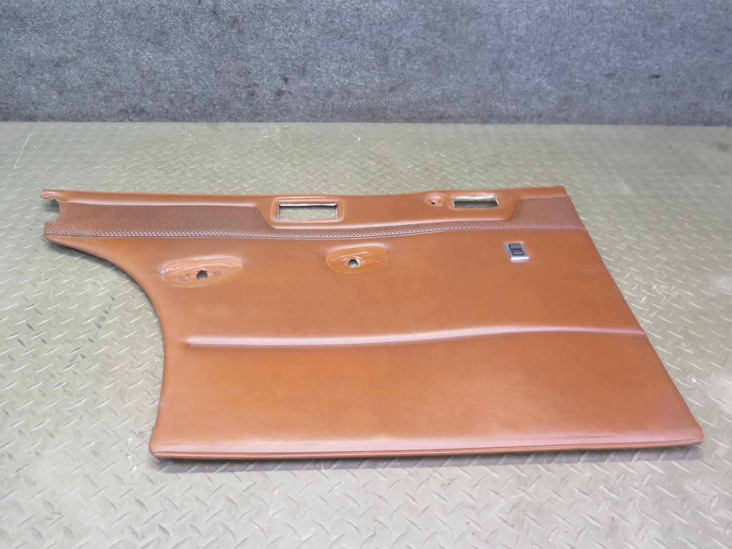 75-76 Mercedes W115 300D Rear Left Door Interior Trim Cover Panel Brown OEM