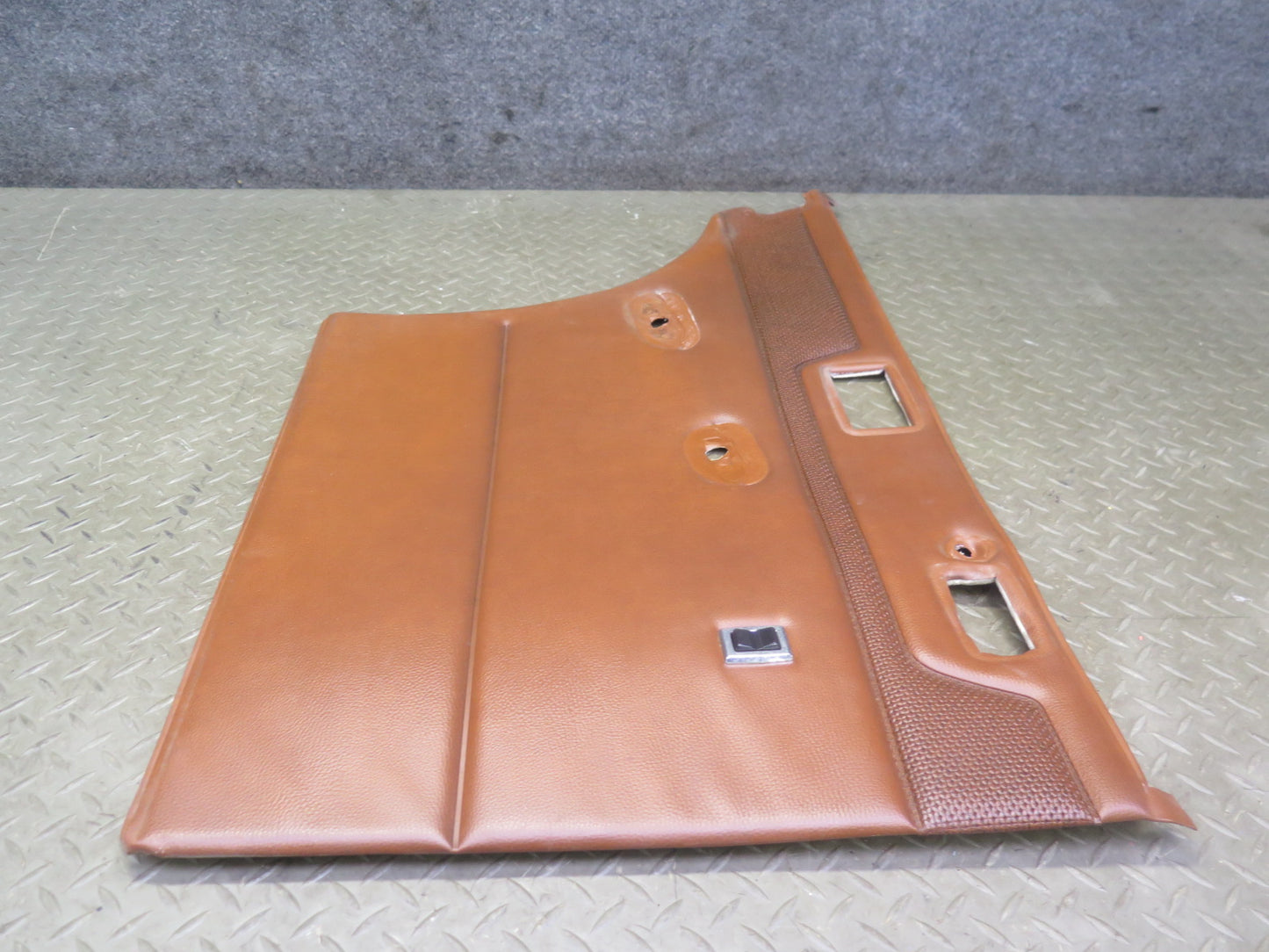 75-76 Mercedes W115 300D Rear Left Door Interior Trim Cover Panel Brown OEM