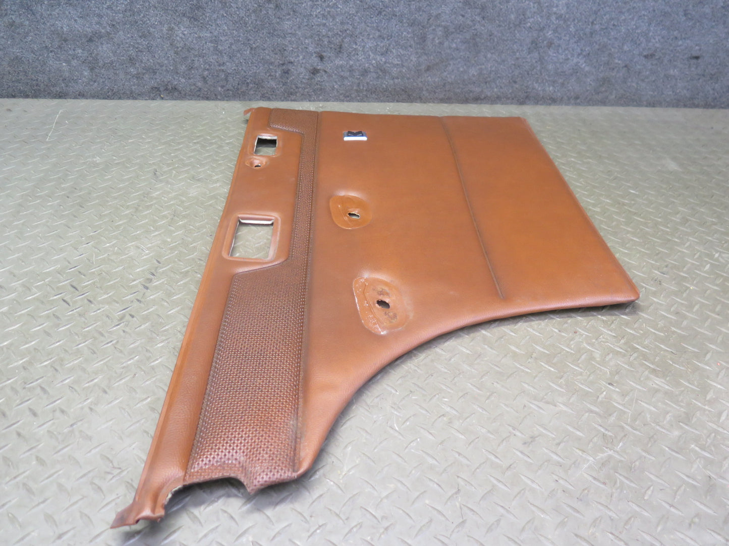 75-76 Mercedes W115 300D Rear Left Door Interior Trim Cover Panel Brown OEM