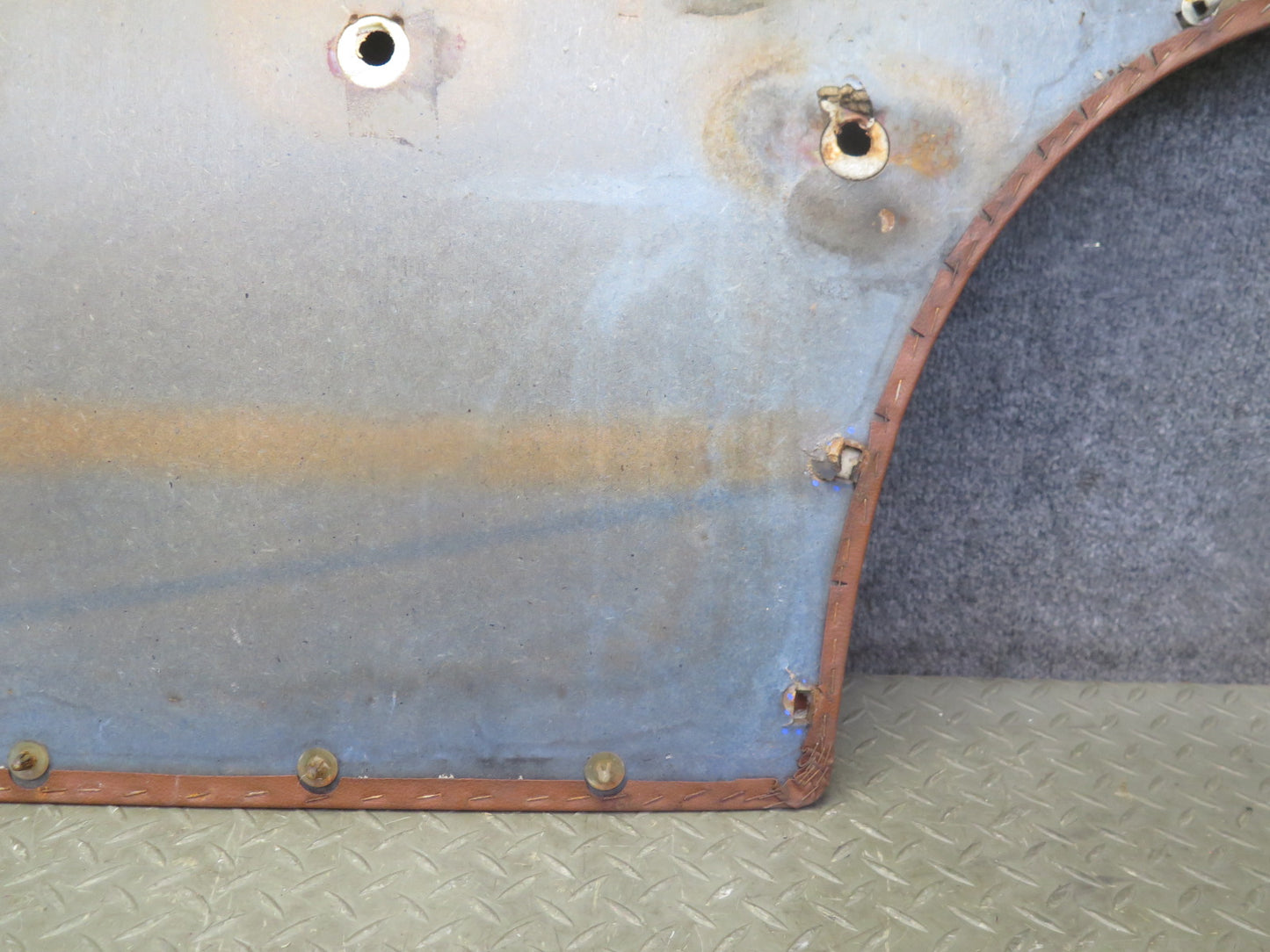 75-76 Mercedes W115 300D Rear Left Door Interior Trim Cover Panel Brown OEM