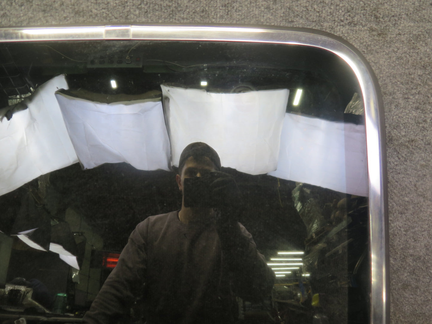 85-89 Nissan Z31 300ZX 2+0 Left T-top Roof Glass Panel Tinted w Lock Latch OEM