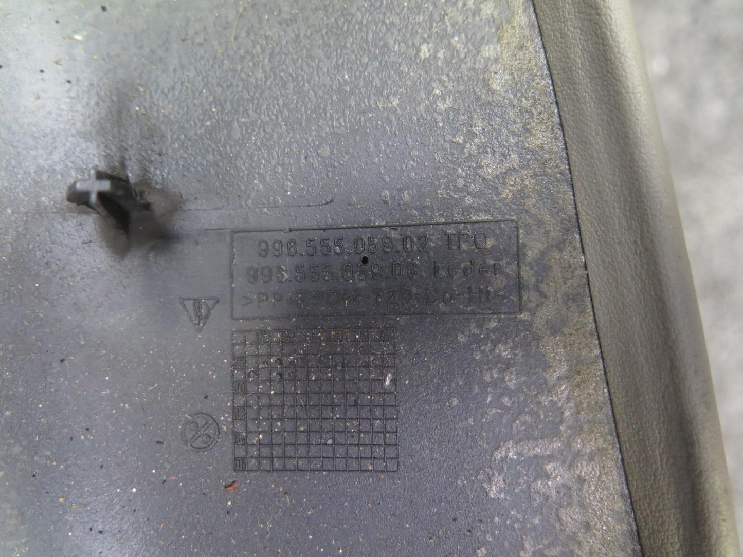 99-05 Porsche 911 996 Convertible Front Windshield Headliner Leather Trim Panel