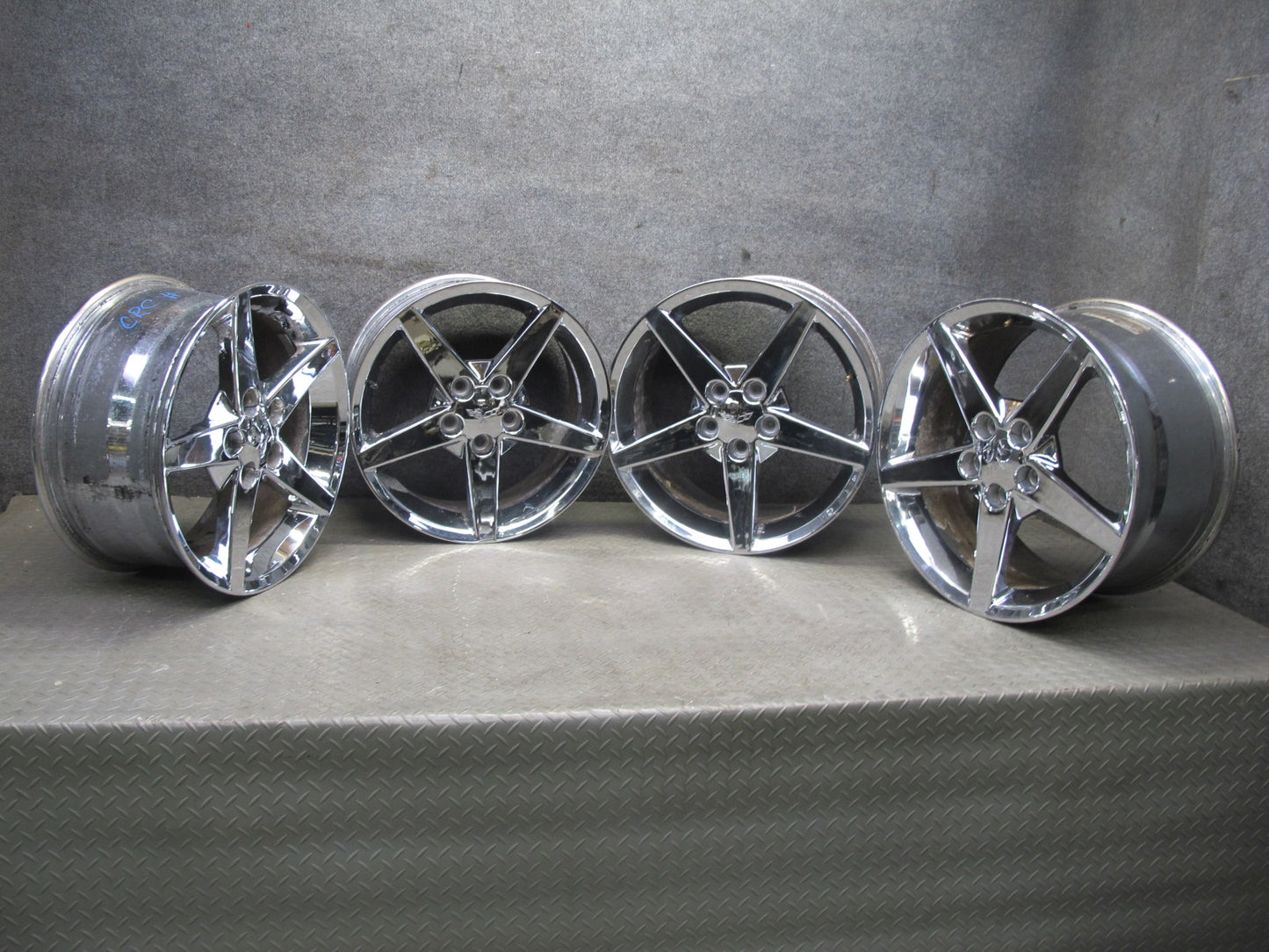 05-08 Chevrolet Corvette C6 Set of 4 R18" R19" Wheel Rim Chrome Aftermarket