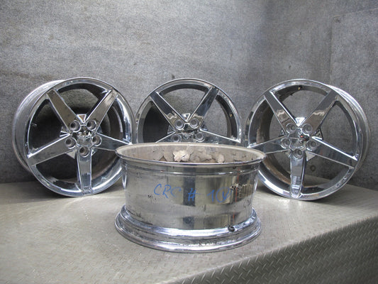 05-08 Chevrolet Corvette C6 Set of 4 R18" R19" Wheel Rim Chrome Aftermarket