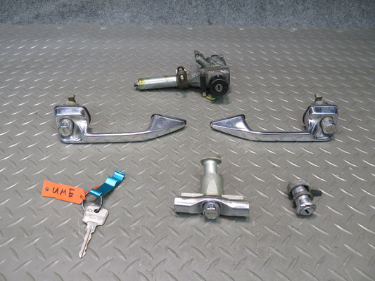 75-76 Mercedes W115 300D Ignition Door Handle Trunk Glove Lock KEY Set 14K OEM