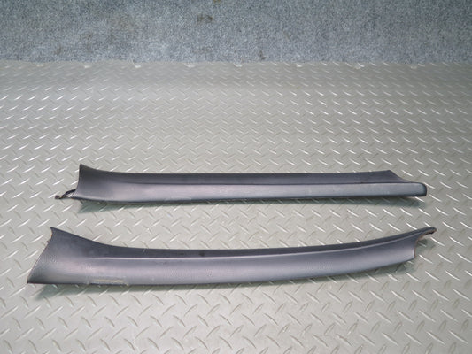 75-76 Mercedes W115 Left & Right Interior A Pillar Trim Cover Black Set OEM