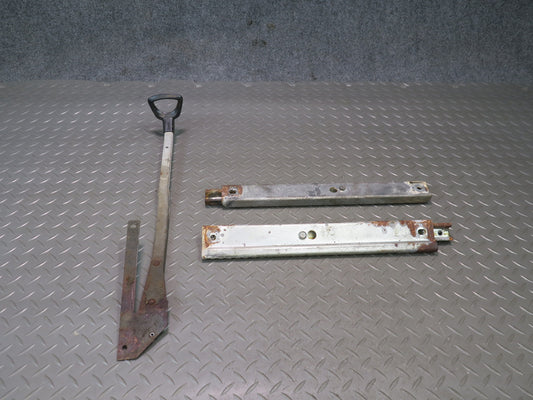 75-76 Mercedes W115 300SD Front Right Seat Track Rail w Handle Set OEM
