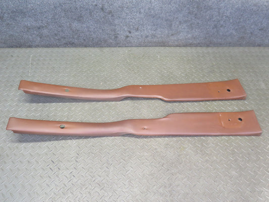 75-76 Mercedes W115 300D Left & Right Interior B Pillar Trim Cover Brown Set OEM