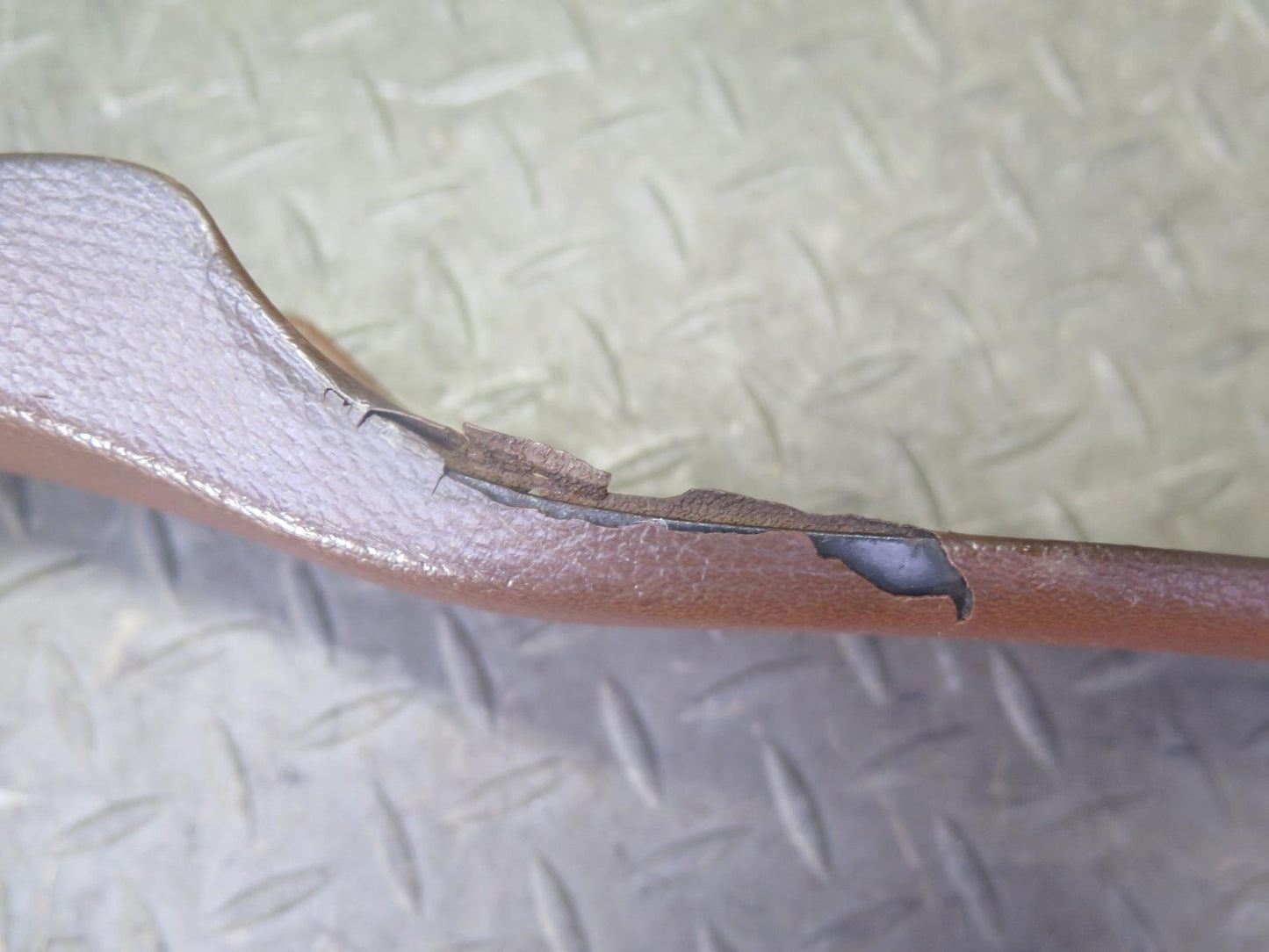 75-76 Mercedes W115 300D Left & Right Interior B Pillar Trim Cover Brown Set OEM