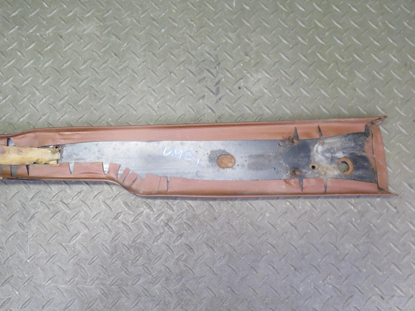 75-76 Mercedes W115 300D Left & Right Interior B Pillar Trim Cover Brown Set OEM