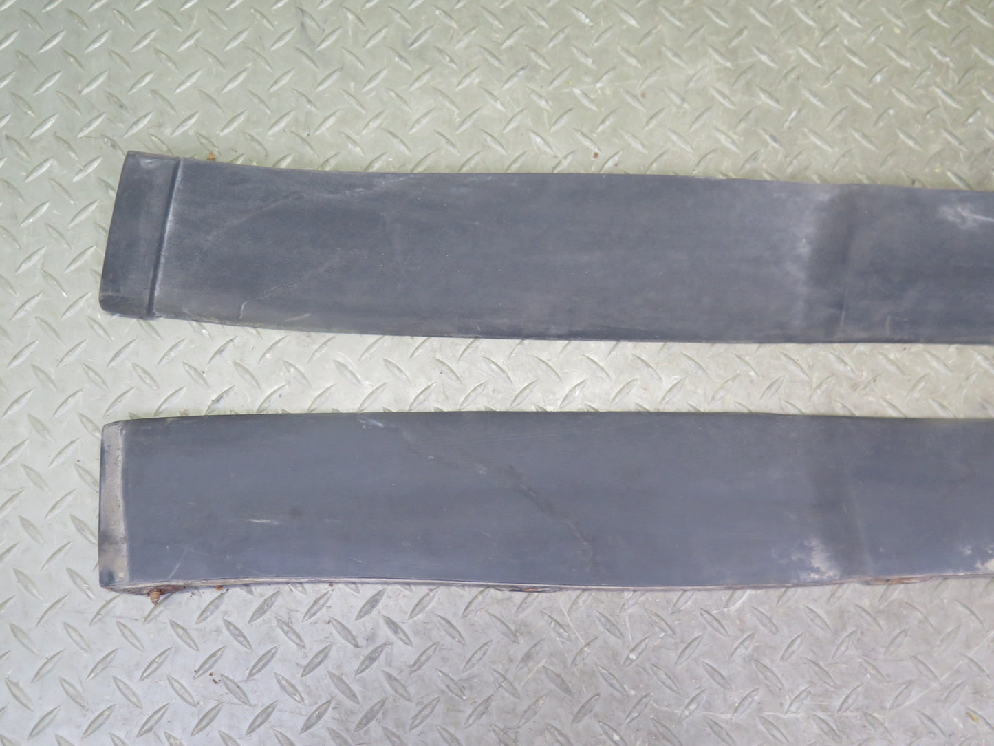 75-76 Mercedes W115 300SD Front Left & Right Bumper Filler Cover Molding Set OEM