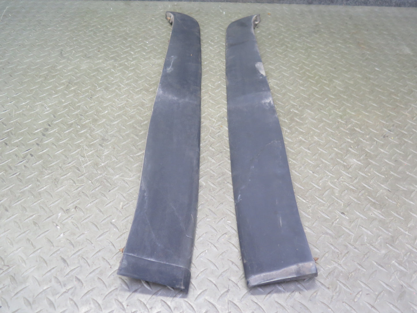 75-76 Mercedes W115 300SD Front Left & Right Bumper Filler Cover Molding Set OEM