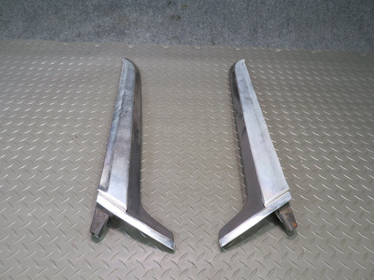 75-76 Mercedes W115 300SD Front Left Right A Pillar Chrome Trim Molding Set OEM