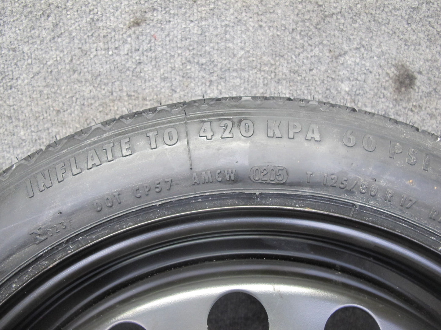 01-06 BMW E46 330ci R17 17" Spare Tire Wheel 17x3.5J ET30 125/80 6750007 OEM