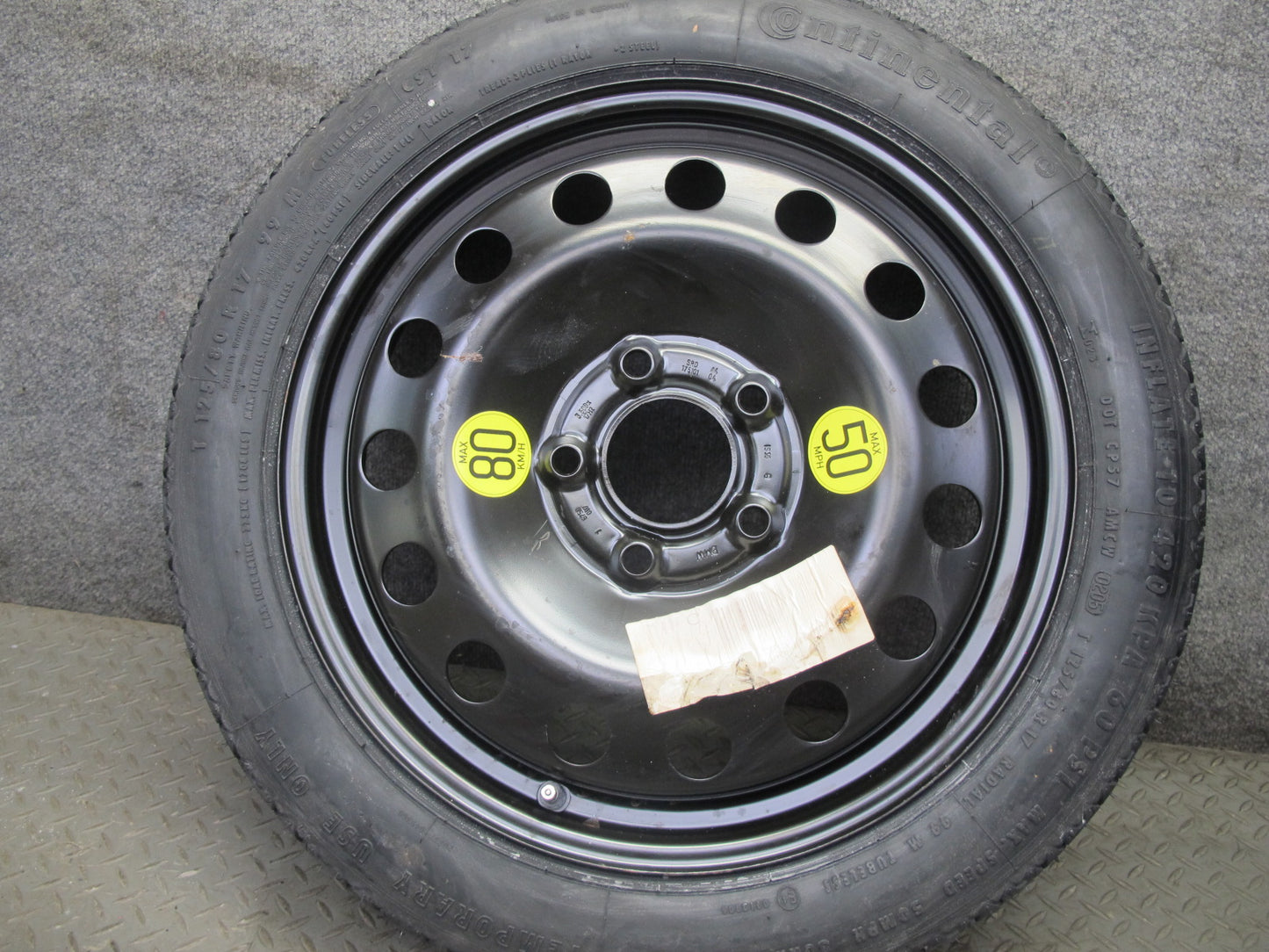 01-06 BMW E46 330ci R17 17" Spare Tire Wheel 17x3.5J ET30 125/80 6750007 OEM