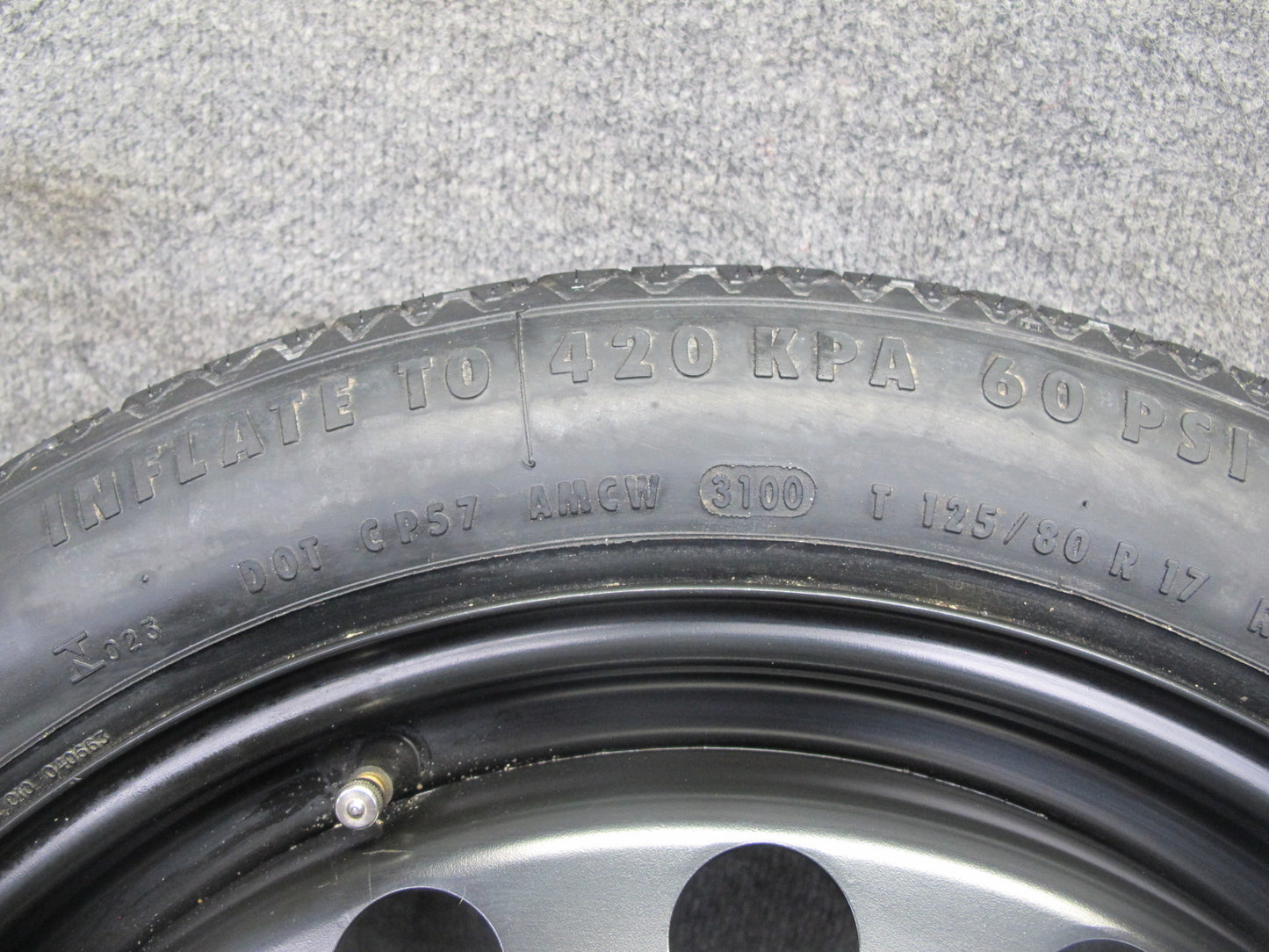 01-06 BMW E46 330ci R17 17" Spare Tire Wheel 17x3.5J ET30 125/80 6750007 OEM