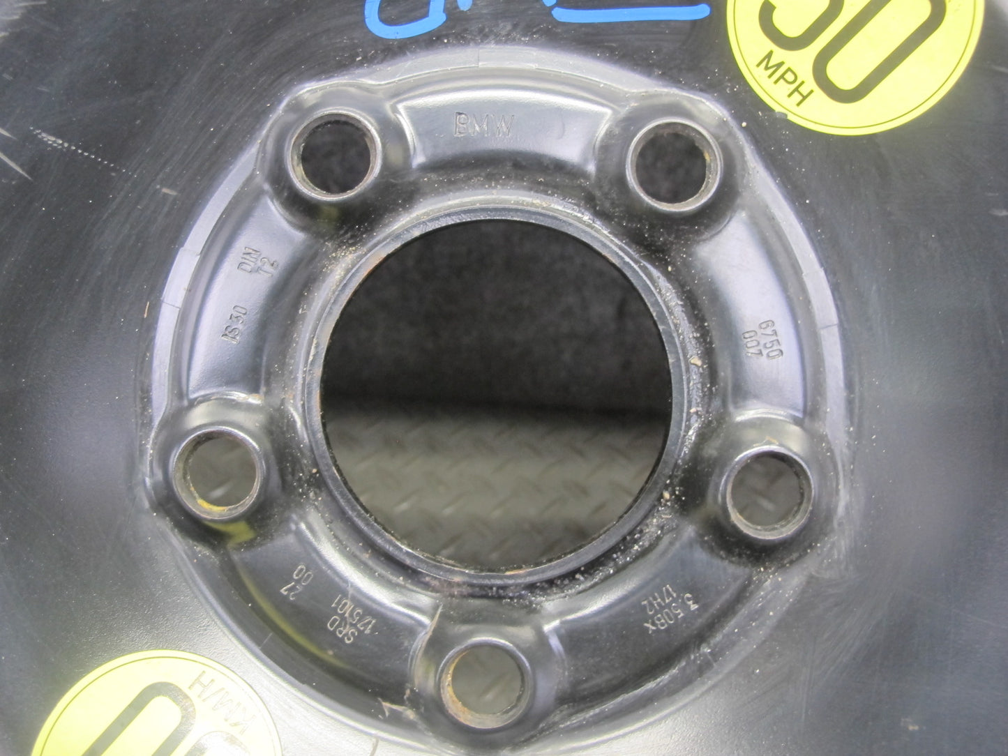 01-06 BMW E46 330ci R17 17" Spare Tire Wheel 17x3.5J ET30 125/80 6750007 OEM