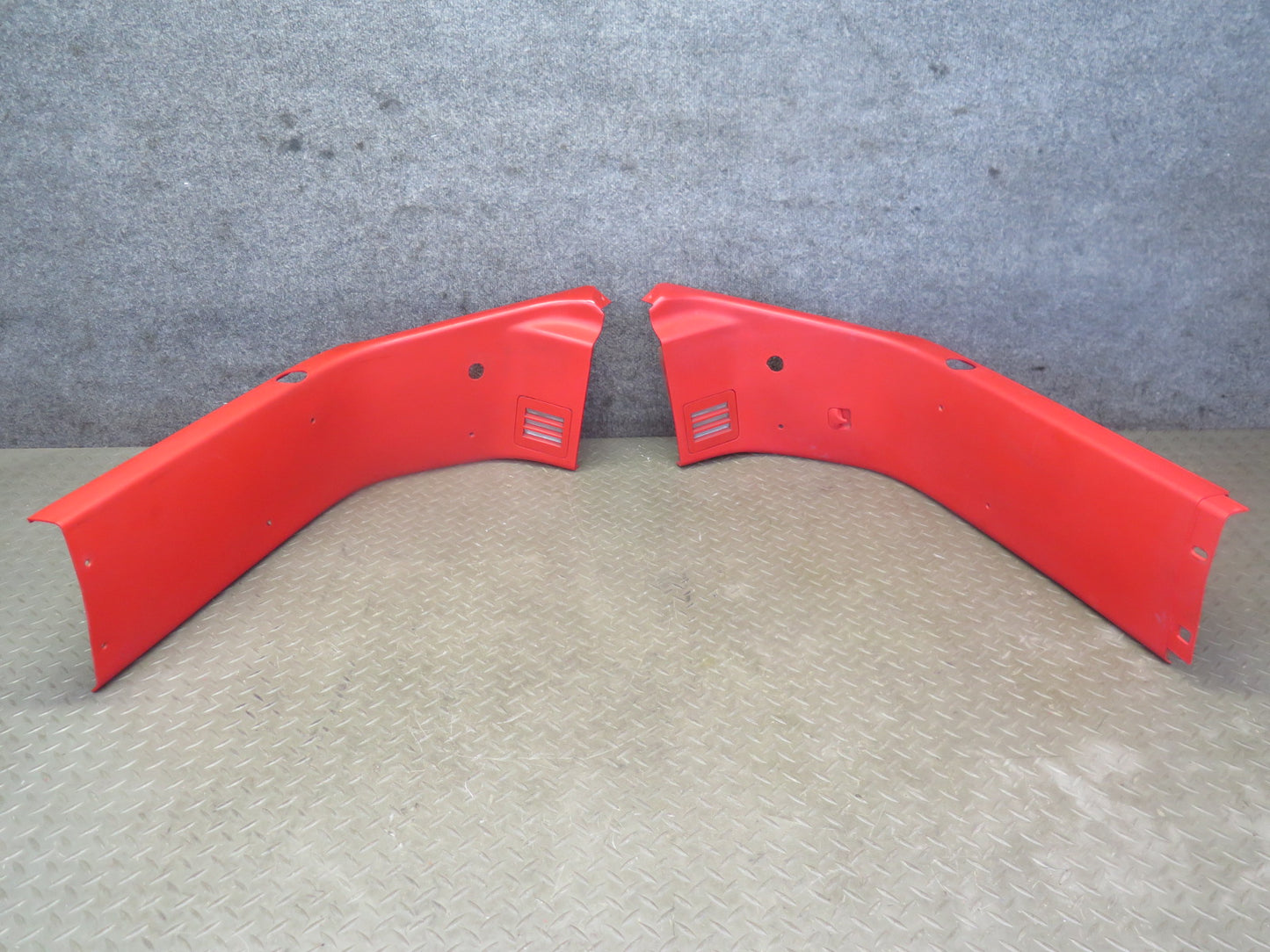 91-96 Chevrolet Corvette C4 Targa Set of 2 Interior TOP Roof Trim Cover RED OEM