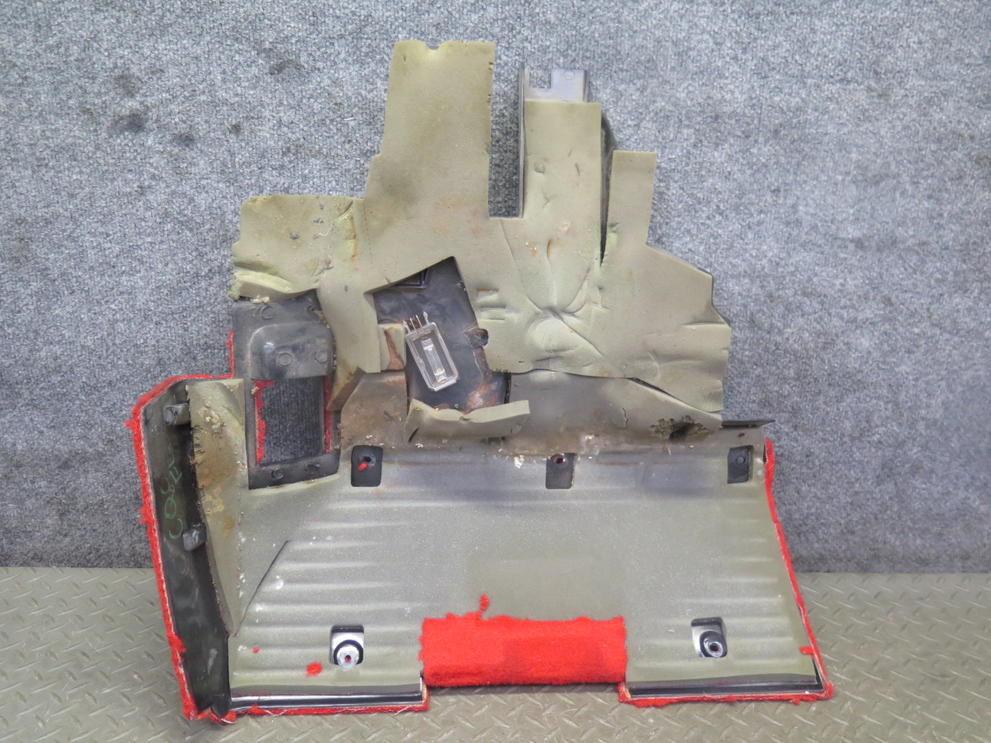 90-93 Chevrolet Corvette C4 A/T Left Under Dash Trim Panel Carpet Cover RED OEM