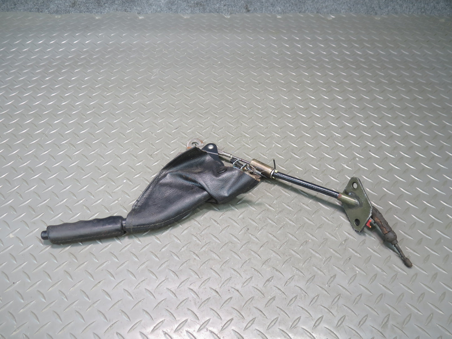 84-86 Nissan Z31 300ZX Emergency Parking Hand Brake Handle w Boot Cover OEM