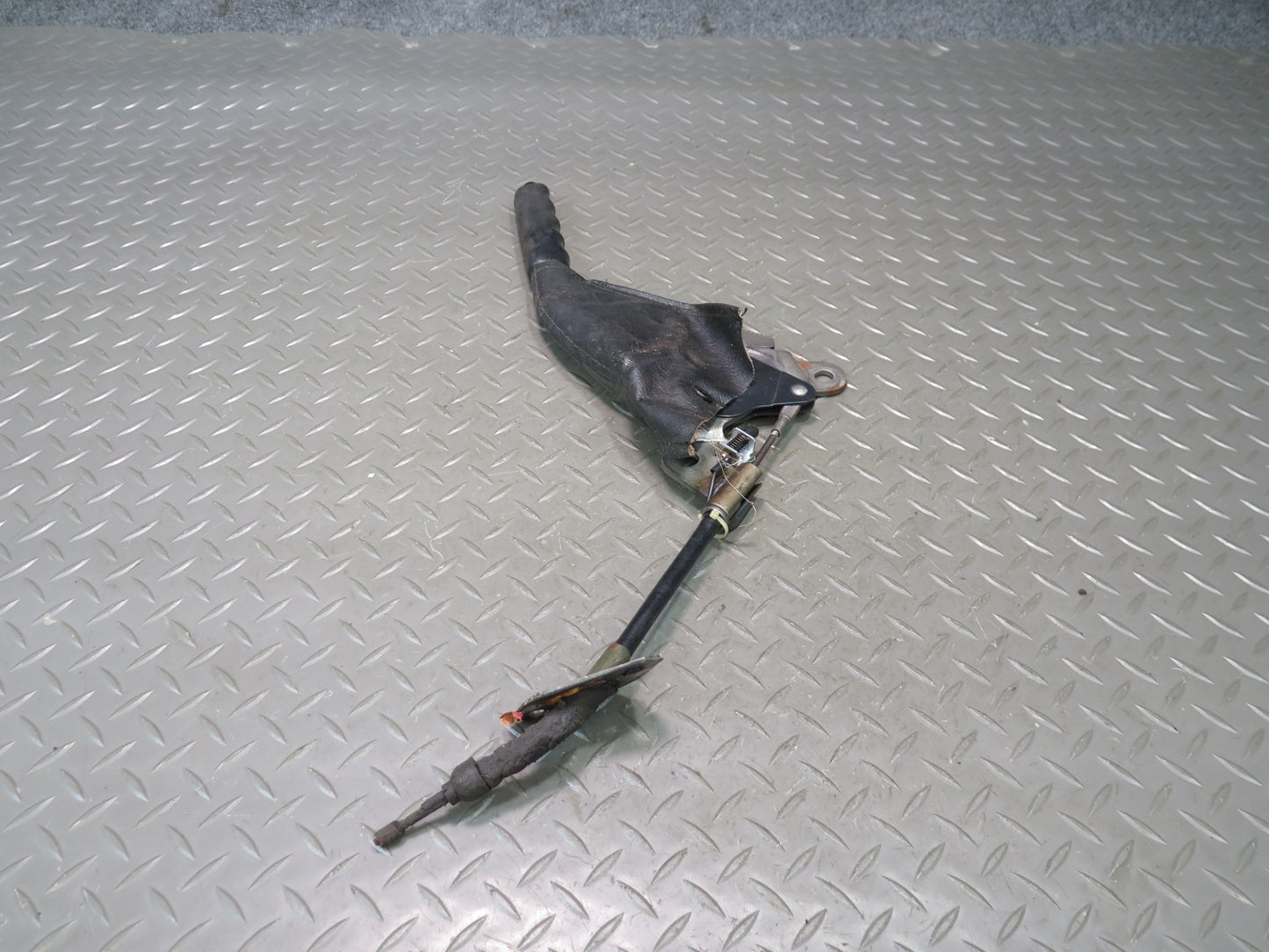 84-86 Nissan Z31 300ZX Emergency Parking Hand Brake Handle w Boot Cover OEM