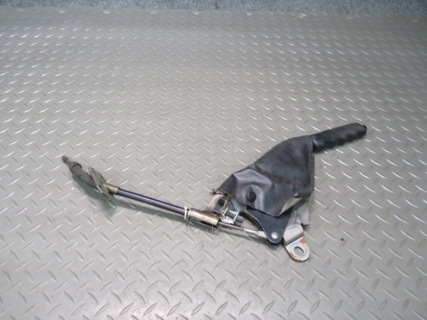 84-86 Nissan Z31 300ZX Emergency Parking Hand Brake Handle w Boot Cover OEM