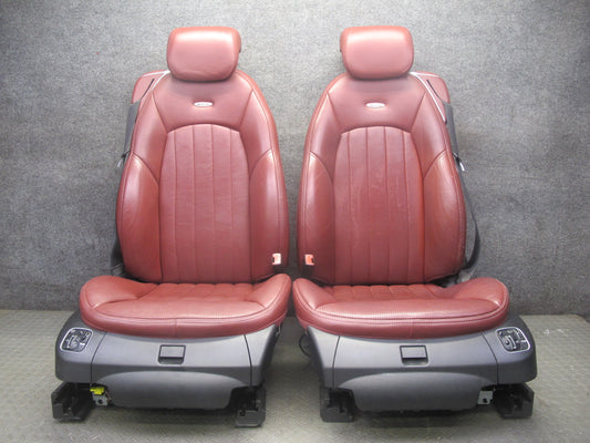 03-08 Mercedes R230 SL55 AMG Set of 2 Front Sport Leather Heat Massage Seat OEM