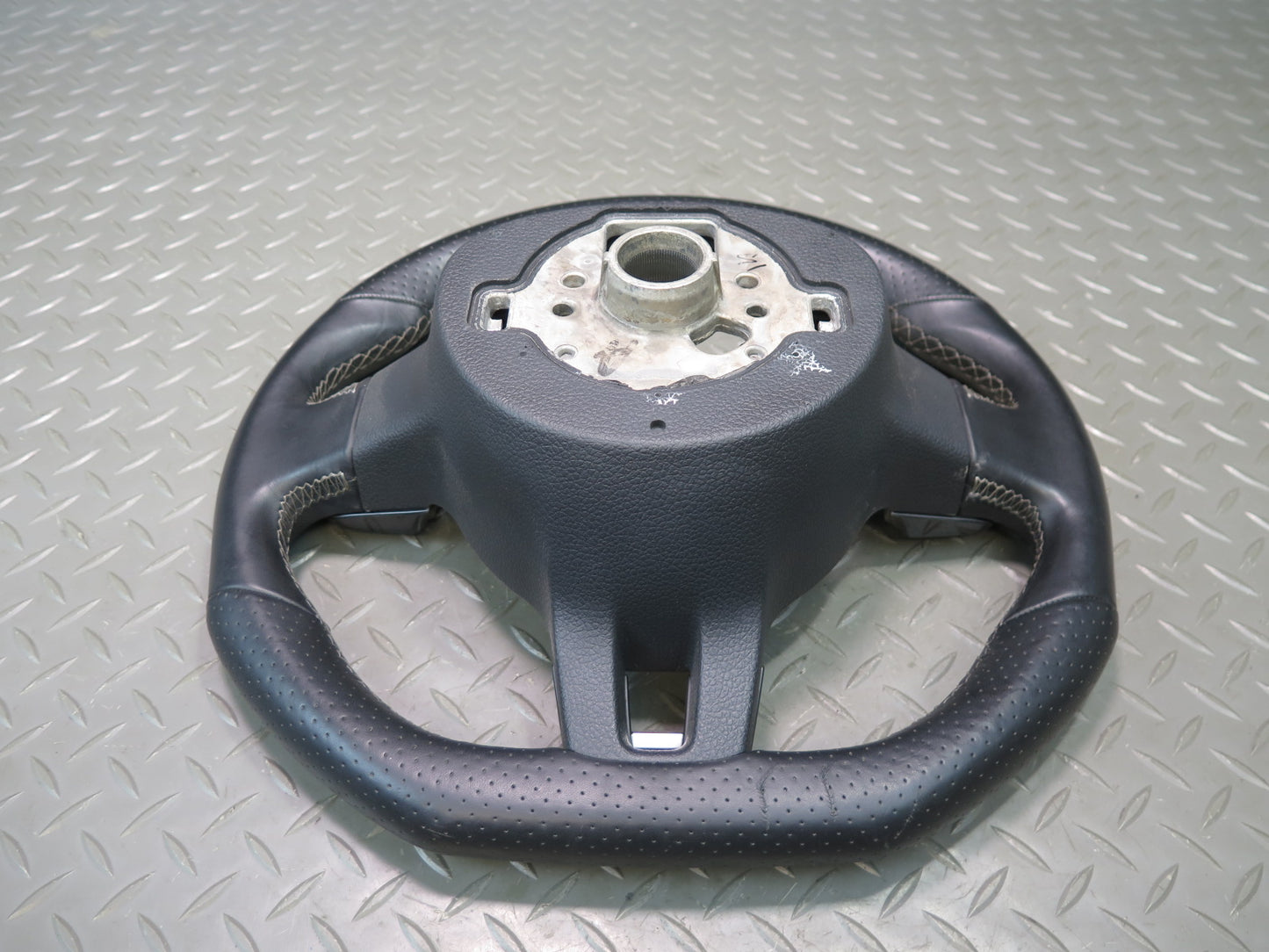12-13 VW Golf MK6 R Sport Leather Steering Black w Controls 5K0419091ARASZ OEM