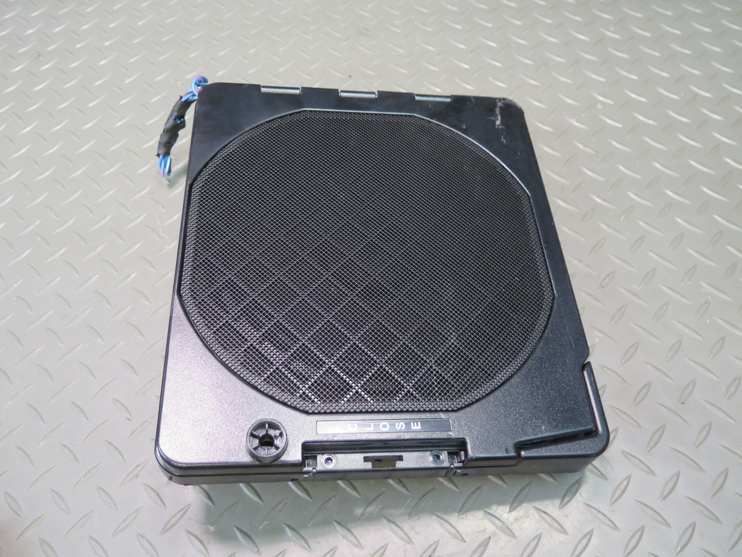 01-06 BMW E46 330ci Convertible Rear Subwoofer Speaker w Cover OEM