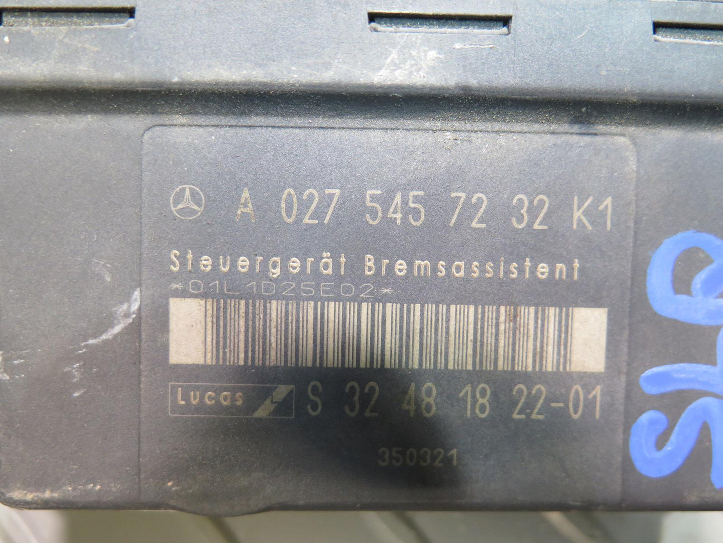 94-02 Mercedes R129 Sl-class Brake Assist Control Module 0275457232 OEM