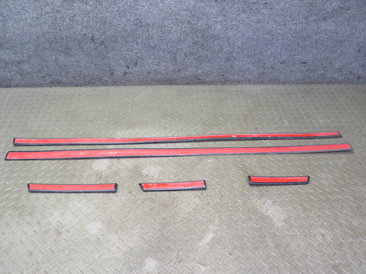 1986 Nissan 300ZX Z31 2+0 Set of 5 Left Right Door Fender Molding Trim RED OEM