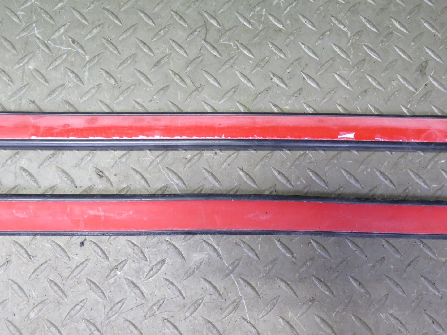 1986 Nissan 300ZX Z31 2+0 Set of 5 Left Right Door Fender Molding Trim RED OEM