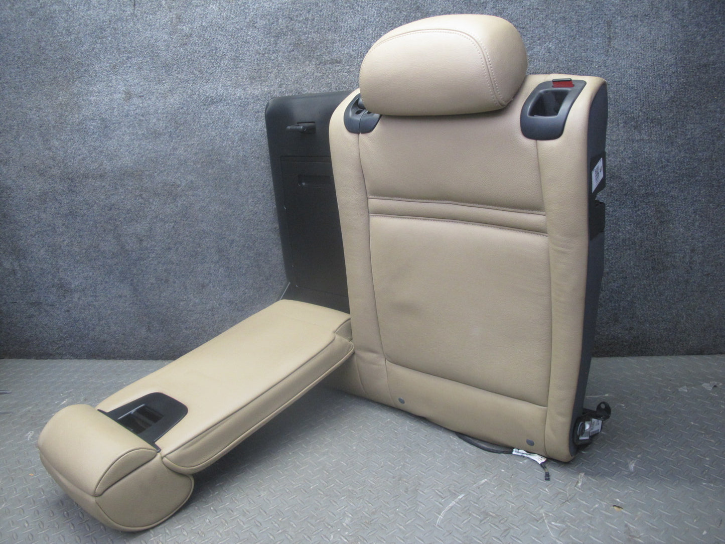 2007-2013 BMW E70 X5 Rear Comfort Leather Heated Seat Cushion Beige Set
