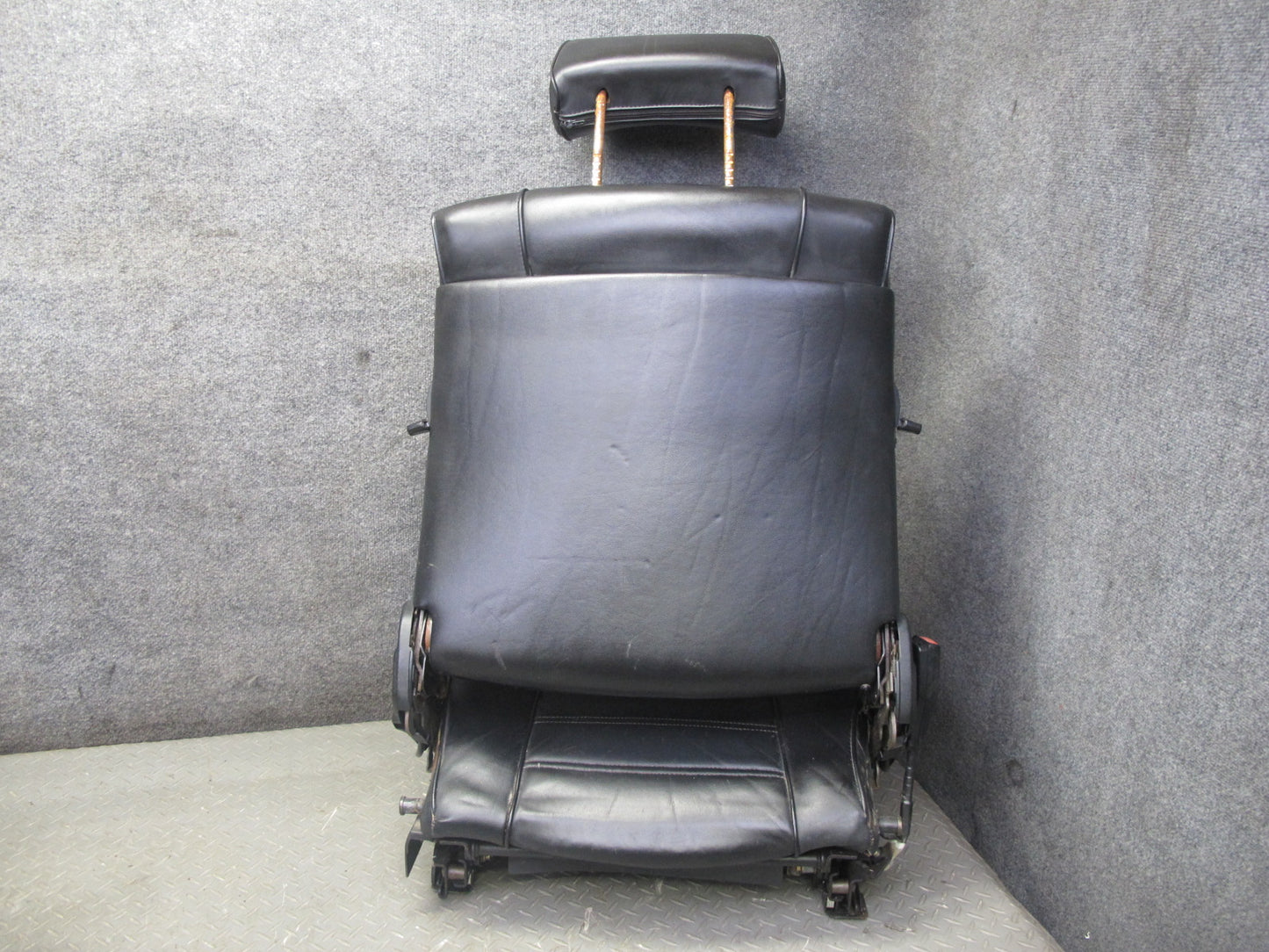 84-85 BMW E24 633CSI Front Left & Right Side Leather Sport Seat Black Set OEM