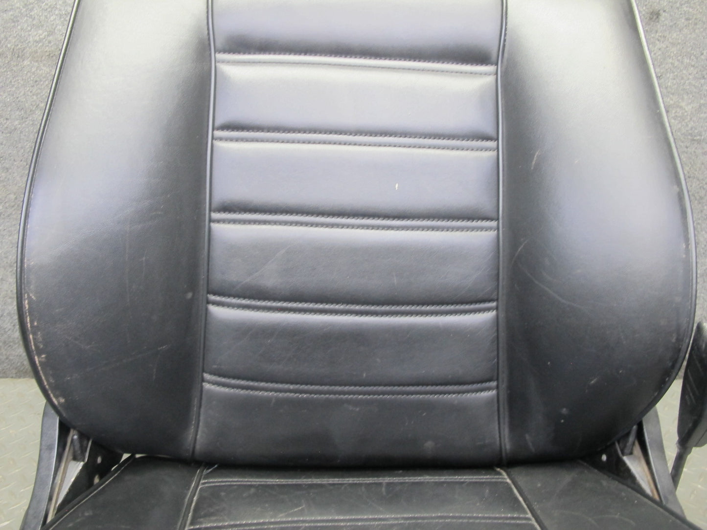 84-85 BMW E24 633CSI Front Left & Right Side Leather Sport Seat Black Set OEM
