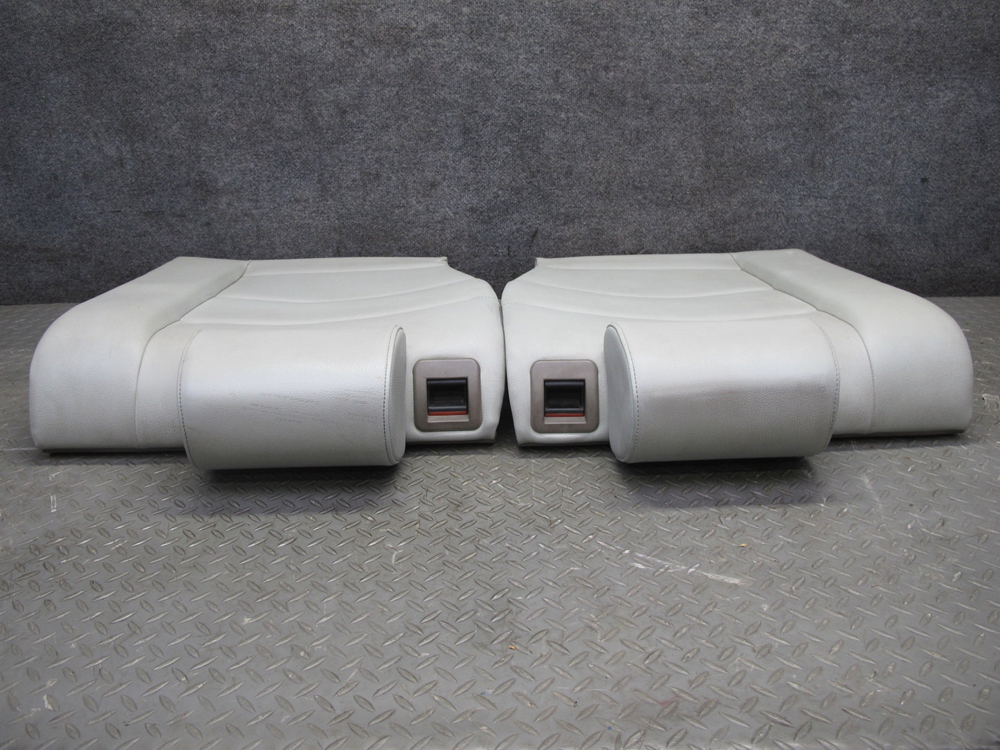 95-99 BMW E36 318ti Compact Rear Leather Seat Upper & Lower Cushion Gray OEM